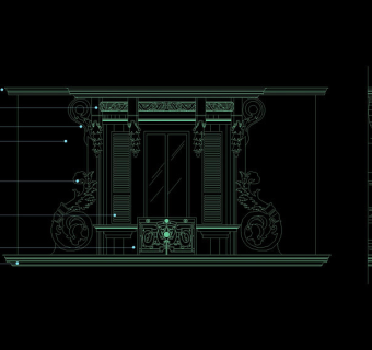 欧式cad大门素材