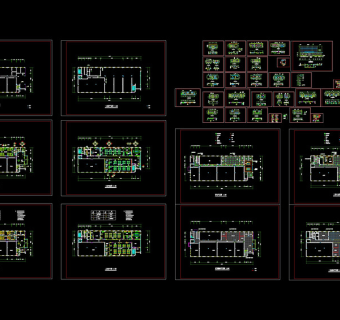 厂房办公室装修施工cad图纸