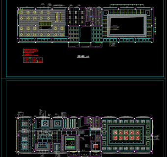 会所天花装饰cad图纸