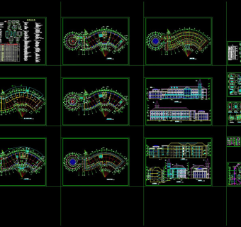 小区会所施工cad图纸
