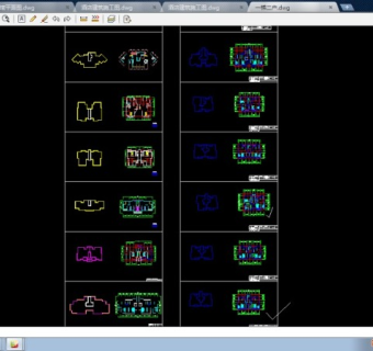 一梯2户3户4户平面户型图CAD设计