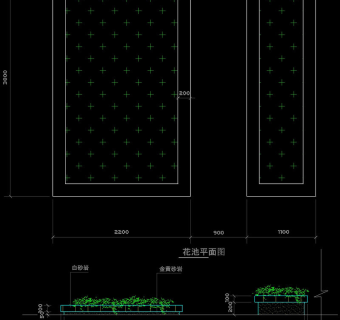花池立面cad图纸素材
