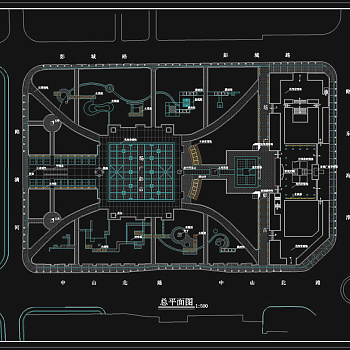 广场设计cad图纸