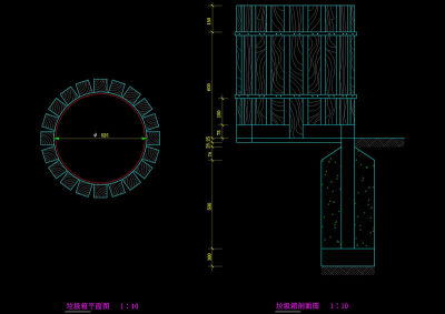 垃圾箱cad图纸