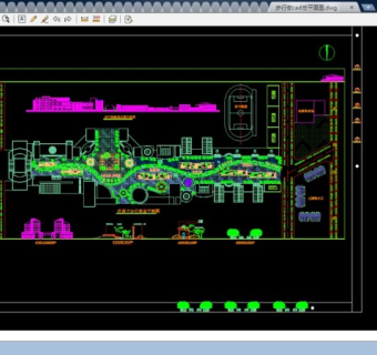 商业步行街cad总平面设计方案图