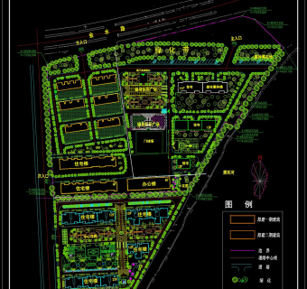 济空干休所小区规划cad图纸
