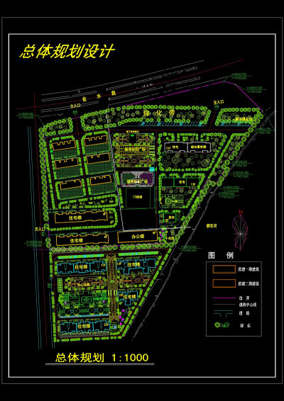济空干休所小区规划cad图纸