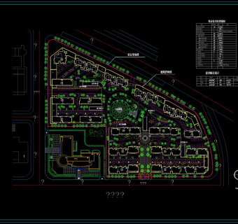 江河小区规划设计cad图纸