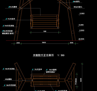 千秋架cad结构图