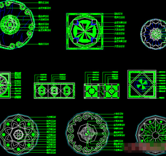 大理石拼花CAD图集下载