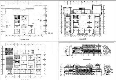 民居式客栈cad图纸