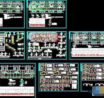 阁楼整套cad住宅楼设计图纸