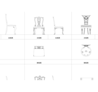 欧式家具cad模型带立面