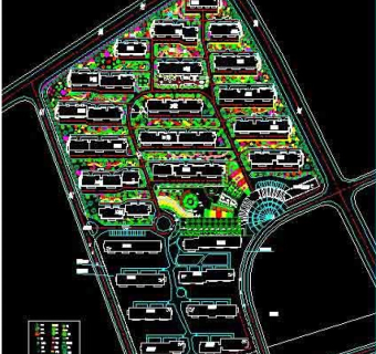 花园式小区整套cad景观规划设计图纸