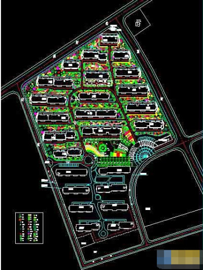 花园式小区整套cad景观规划设计图纸