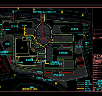 流线分析总平面cad素材