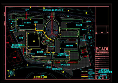 流线分析总平面cad素材