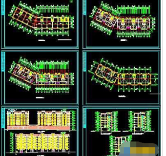 某商住楼cad平立剖面图纸