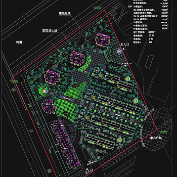 某住宅区cad总平面图