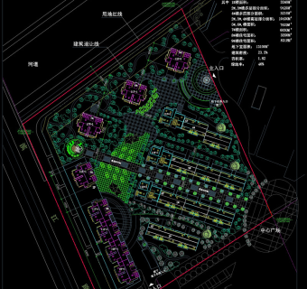 某住宅区cad总平面图