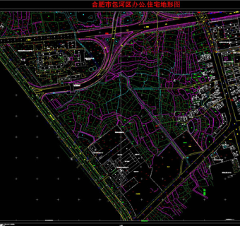 包河区政府用地地形图CAD图纸
