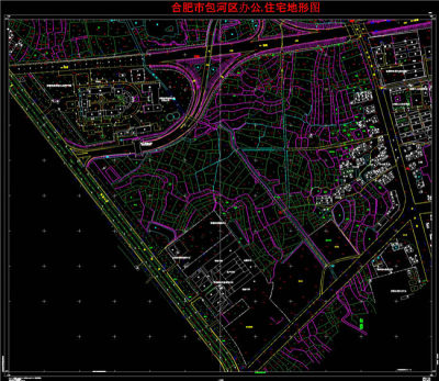 包河区政府用地地形图CAD图纸