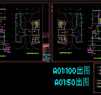 地下车库坡道CAD图纸