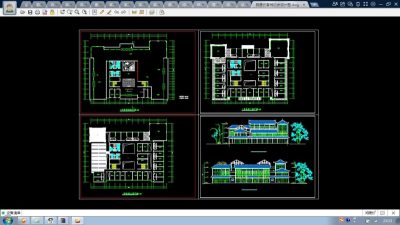 某民居式旅店CAD全套设计图纸