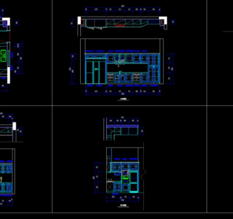 4套厨柜设计CAD图纸图片