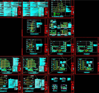 古生物化石馆弱电cad图纸