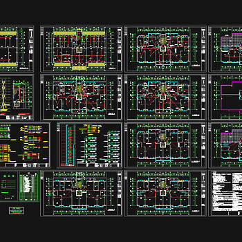 高层住宅电气施工图cad图纸