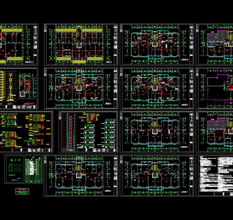 高层住宅电气施工图cad图纸