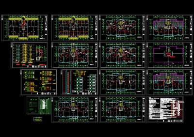 高层住宅电气施工图cad图纸