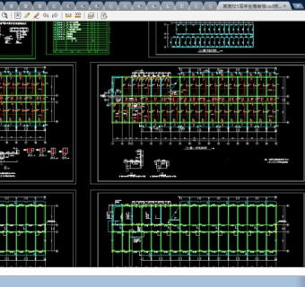 某高校5层学生宿舍楼cad砖混结构图