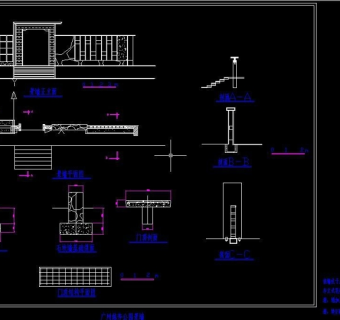 广州越秀公园景墙CAD图