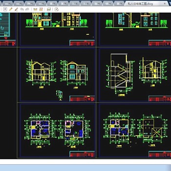 xx私人住宅建筑设计cad施工图