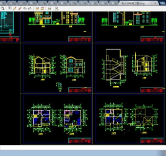 xx私人住宅建筑设计cad施工图