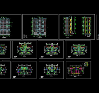 平立剖面设计cad图纸