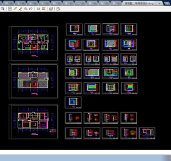 某新农村改造别墅二层房间设计cad图