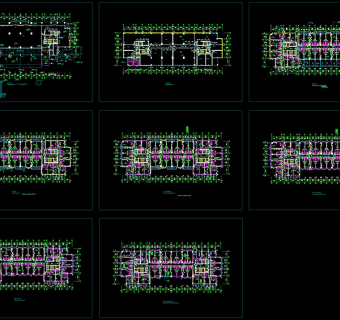 多层公寓cad平面图