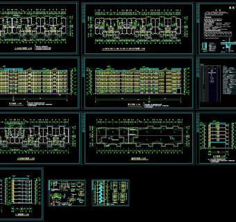 多层住宅建筑施工全套cad图纸