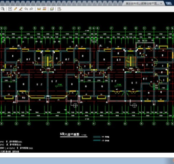 某农贸市场上部商住楼全套CAD平面图