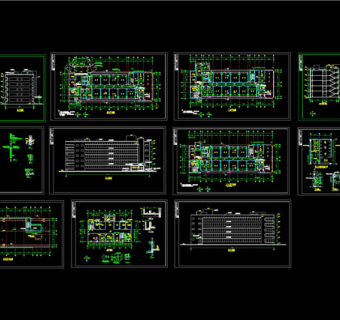 某神病疗养院全套建筑图CAD图纸