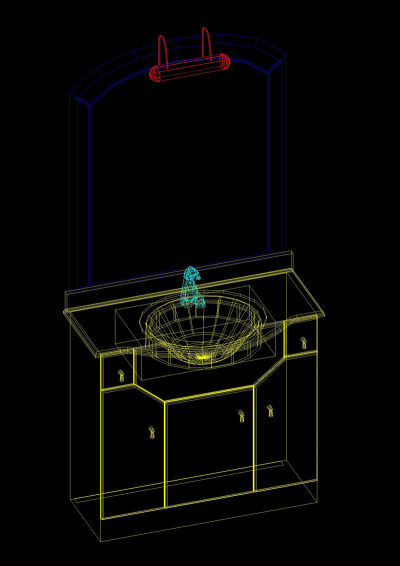 洗手盆cad模型设计