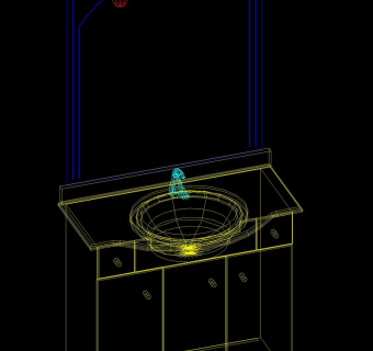 洗手台cad模型素材