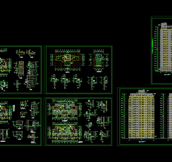 金海岸高层住宅cad施工图