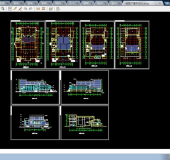 某市政报告厅CAD建筑设计方案图纸