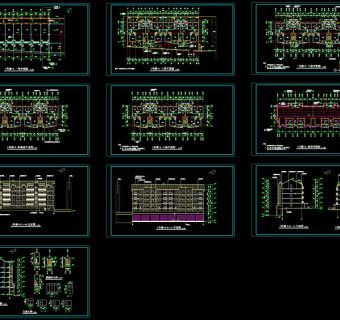 绿色风情高档小区住宅cad建筑