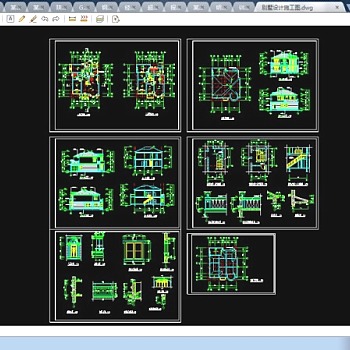 南方建筑别墅设计cad施工图