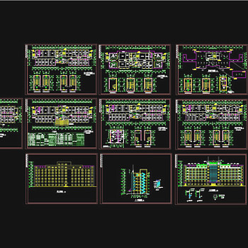 某医院住院部全套施工图CAD图纸